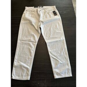 Lauren Ralph Lauren White Relaxed Taper Jeans Womens Size 14 / 32 Waist NWT